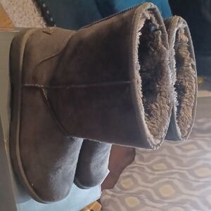 Cozy Gray Suede Boots